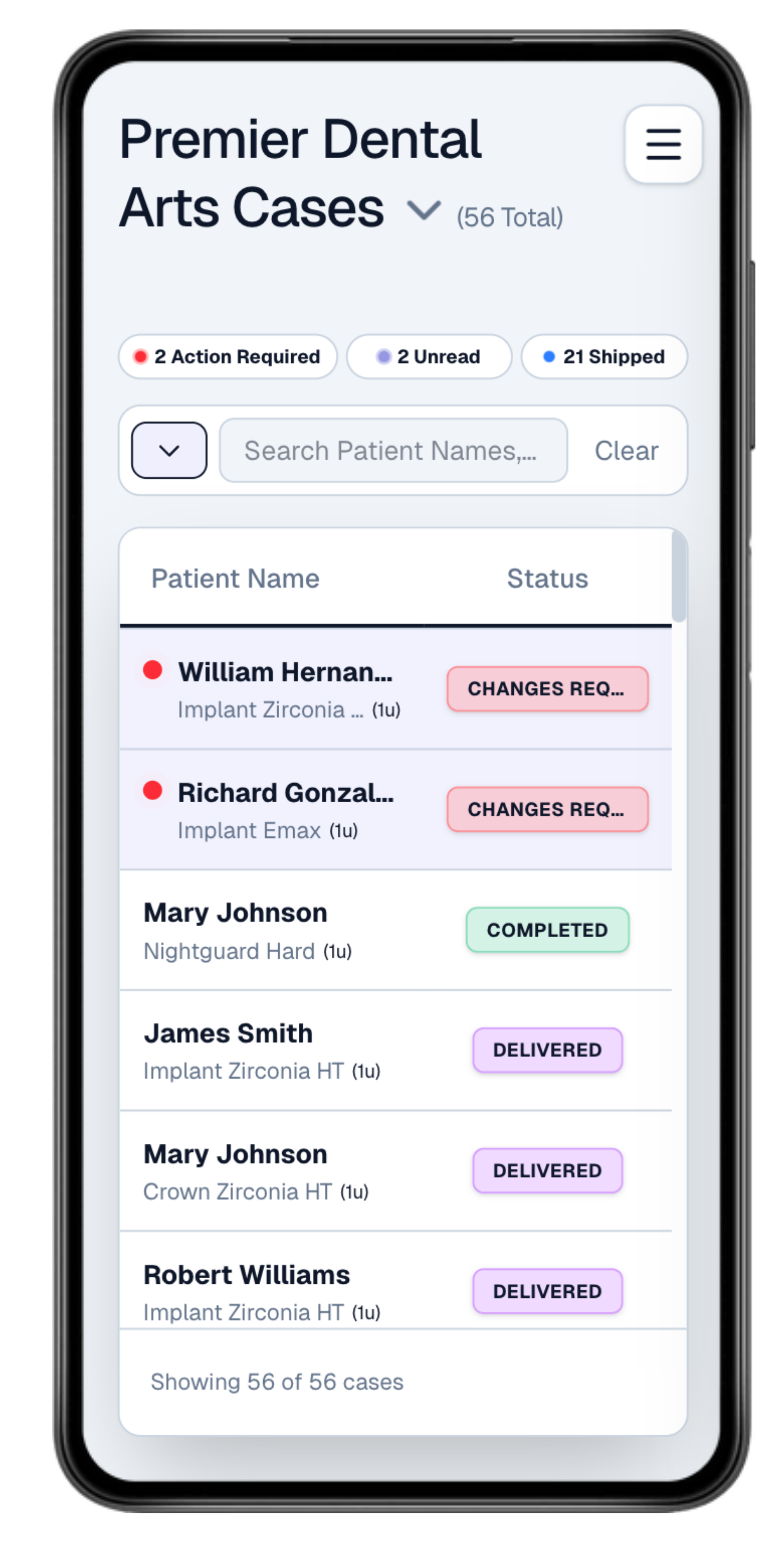 Lumera Portal Mobile Interface